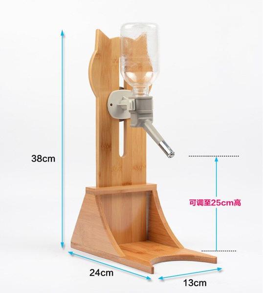 Imagem de Dispensador de água para animais de estimação, alimentador automático de água para cães e gatos, madeira