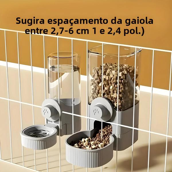 Imagem de Dispensador De Água Pendurado Para Animais De Estimação, Alimentador Automático, Tigela De Comida