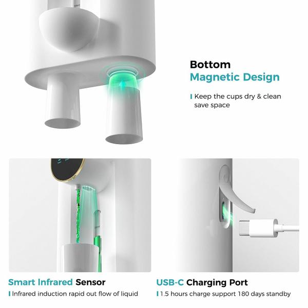 Imagem de Dispensador de enxaguatório bucal Oylik Automatic Touchless 540mL USB branco