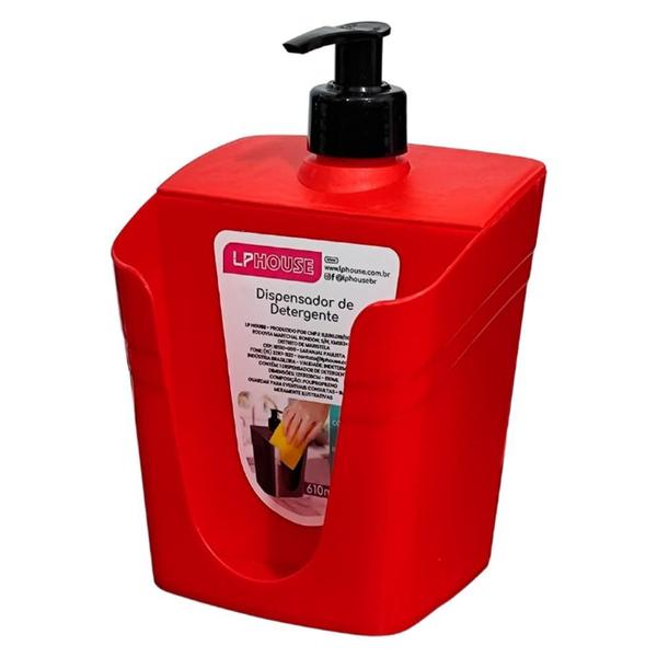 Imagem de Dispensador Porta Detergente e Esponja 610 ml C/ Bico Dosador