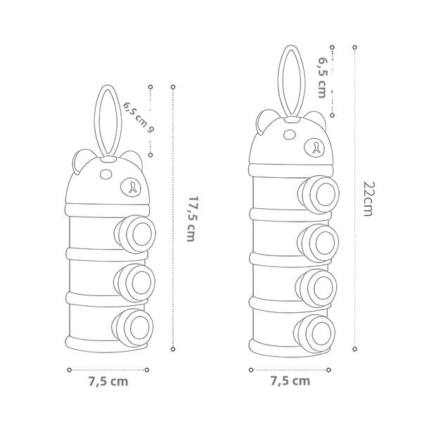 Imagem de Dispensador Portátil de Alimentos para Bebês - 3/4 Camadas - Resistente