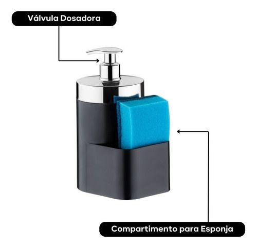 Imagem de Dispenser 500ml De Detergente P/ Pia Cozinha Porta Esponja