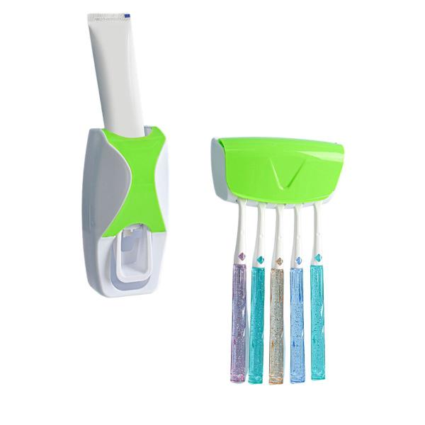 Imagem de Dispenser Aplicador Creme Dental Pasta Dente Suporte Escovas