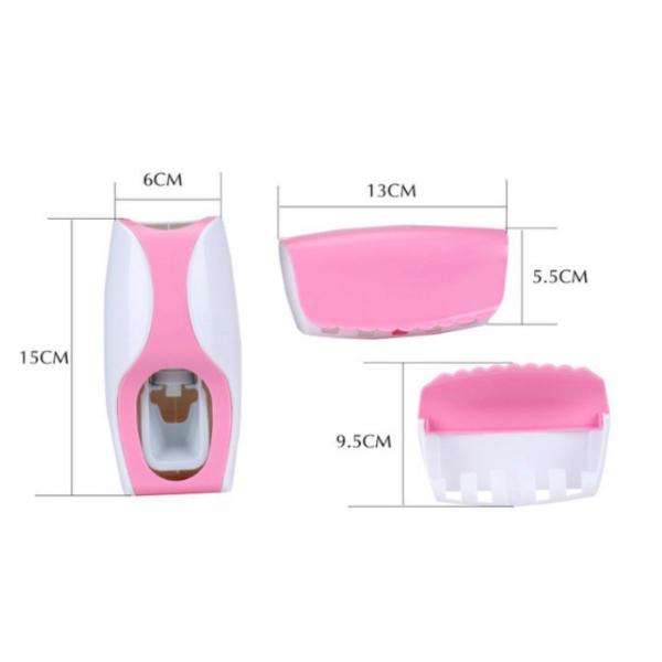 Imagem de Dispenser Aplicador Creme Dental Pasta Dente Suporte Escovas