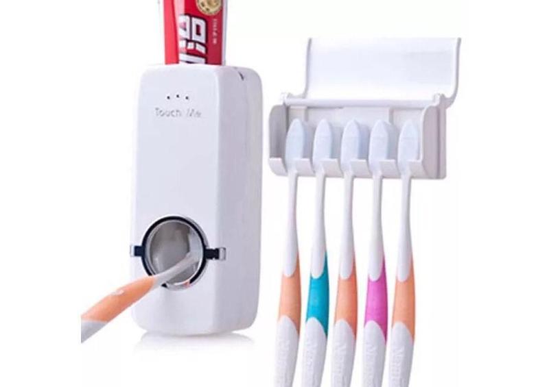 Dispenser Aplicador Pasta Dente Creme Dental Escova Suporte - Touch Me Imagem de Dispenser Aplicador Pasta Dente Creme Dental Escova Suporte