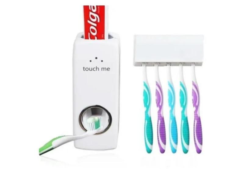 Dispenser Aplicador Pasta Dente Creme Dental Escova Suporte - Touch Me Imagem de Dispenser Aplicador Pasta Dente Creme Dental Escova Suporte
