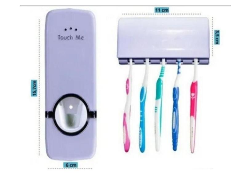 Dispenser Aplicador Pasta Dente Creme Dental Escova Suporte - Touch Me Imagem de Dispenser Aplicador Pasta Dente Creme Dental Escova Suporte