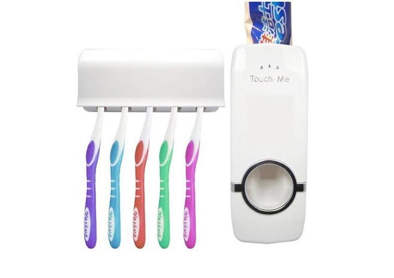 Dispenser Aplicador Pasta Dente Creme Dental Escova Suporte - Touch Me Imagem de Dispenser Aplicador Pasta Dente Creme Dental Escova Suporte