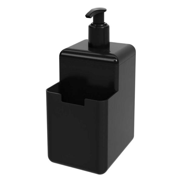 Imagem de Dispenser Coza para detergente líquido e esponja 500ml, Preto, linha Single Coza 8 cm x 10,5 cm x 18,2 cm