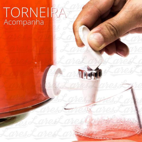 Dispenser de bebidas de vidro 3 litros com torneira - MISTRAL/CAROLINA LIZ Imagem de Dispenser de bebidas de vidro 3 litros com torneira