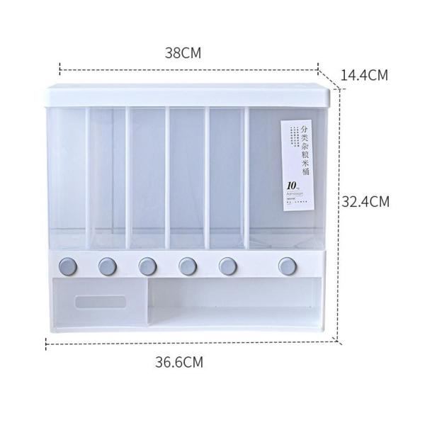 Imagem de Dispenser De Cereais Porta Alimentos 6 Em 1 Organizador de grãos