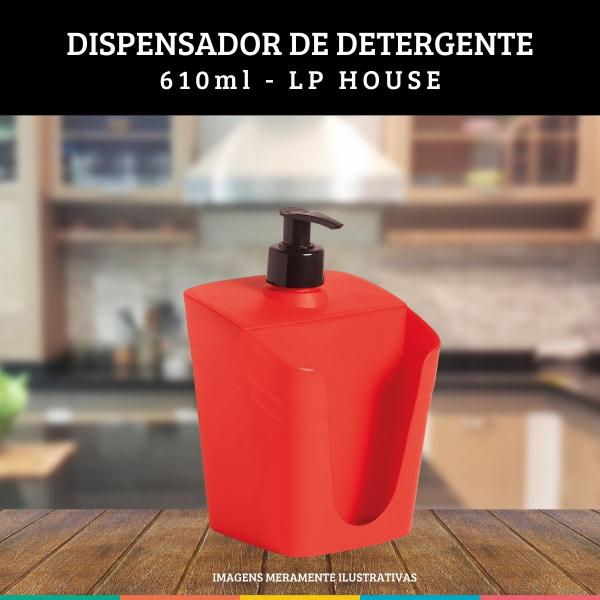 Imagem de Dispenser de Detergente Basic 610ml Vermelho LP House