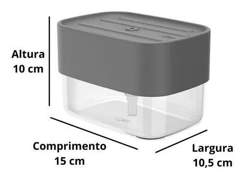 Imagem de Dispenser Detergente 2 Em 1 Esponja Limpeza Louça Dosador Ou