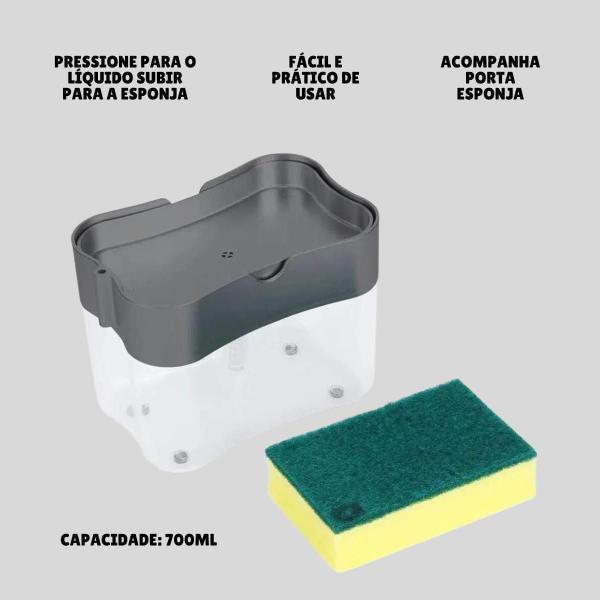 Dispenser Detergente 2 em 1 Joy - 700ml - Art House Imagem de Dispenser Detergente 2 em 1 Joy - 700ml
