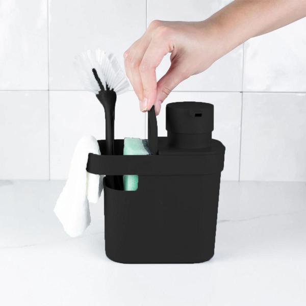 Imagem de Dispenser Detergente e Organizador Trium 650ml Preto DT550PTF - Ou