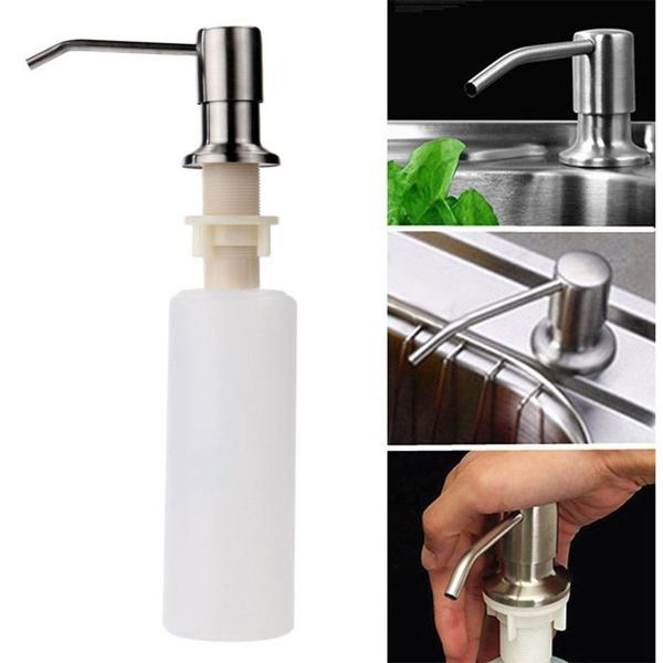 Imagem de Dispenser Dosador Embutir Sabao Liquido Detergente Pia Banheiro Cozinha