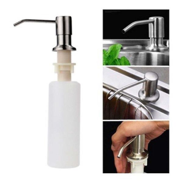 Imagem de Dispenser e Dosador para Embutir na Pia em Inox Sabão Liquido Cozinha capacidade 300ml