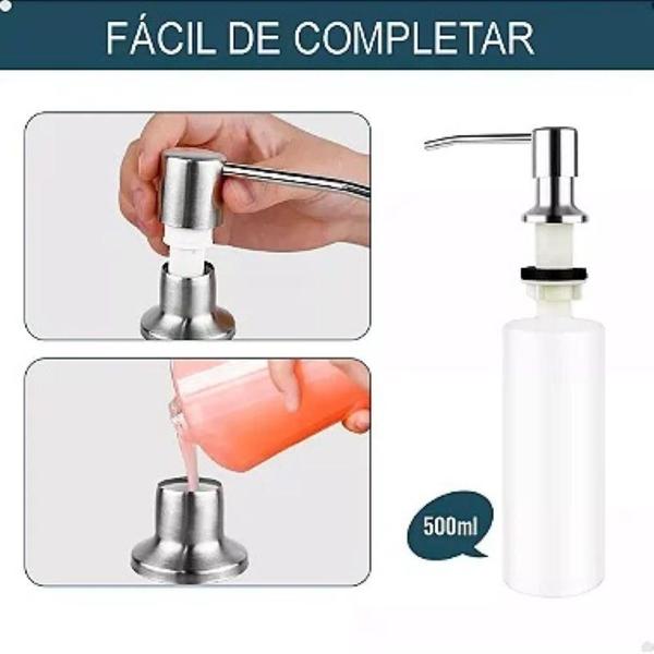 Imagem de Dispenser Embutir Detergente Sabão Líquido Cozinha Banheiro