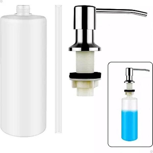 Dispenser Embutir Detergente Sabão Líquido Cozinha Banheiro - Lorben Imagem de Dispenser Embutir Detergente Sabão Líquido Cozinha Banheiro