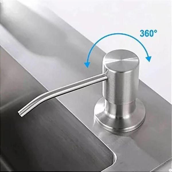 Dispenser Embutir Detergente Sabão Líquido Cozinha Banheiro - Lorben Imagem de Dispenser Embutir Detergente Sabão Líquido Cozinha Banheiro