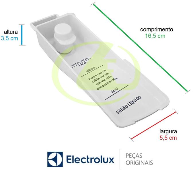Dispenser lavadora wd-c1485ad wd1485at(a) cv7011tc4 wm11wps6 wm11wps6(a) wm11wps6a wd14egs62 wd6000 - Electrolux Imagem de Dispenser lavadora wd-c1485ad wd1485at(a) cv7011tc4 wm11wps6 wm11wps6(a) wm11wps6a wd14egs62 wd6000