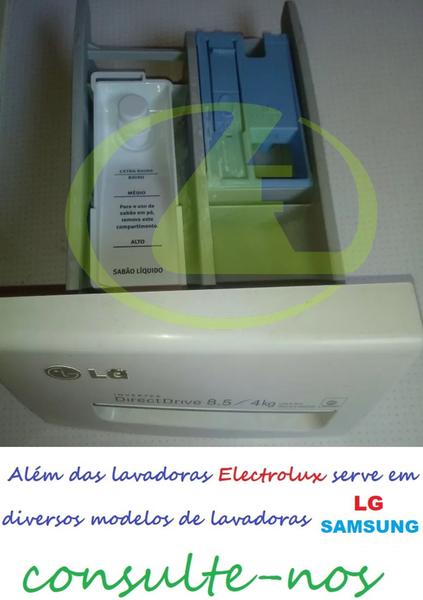 Dispenser lavadora wd-c1485ad wd1485at(a) cv7011tc4 wm11wps6 wm11wps6(a) wm11wps6a wd14egs62 wd6000 - Electrolux Imagem de Dispenser lavadora wd-c1485ad wd1485at(a) cv7011tc4 wm11wps6 wm11wps6(a) wm11wps6a wd14egs62 wd6000