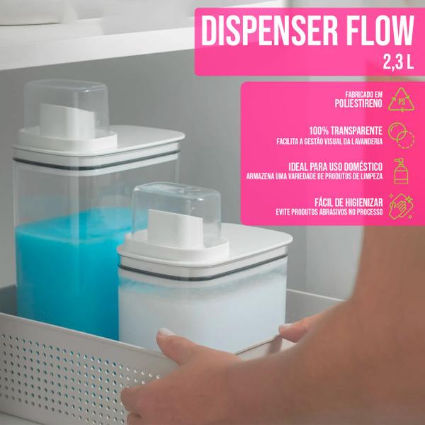 Imagem de Dispenser Multiuso Sabão em Pó Dosador 2,3L Flow Limpeza