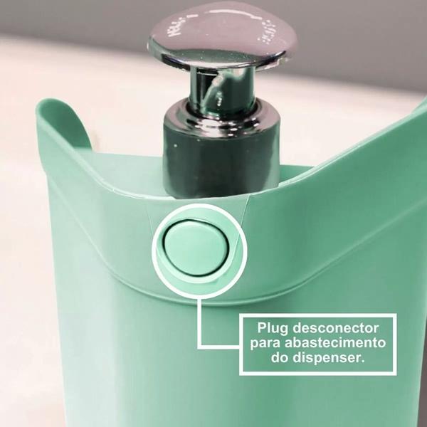 Imagem de Dispenser Organizador De Pia Porta Detergente Esponja Click 500ml