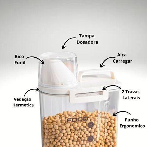 Imagem de Dispenser Organizador Multiuso Arroz Ração Sabão 1,3l