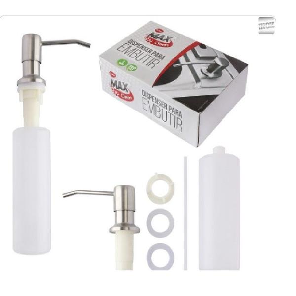 Imagem de Dispenser para Embutir Detergente Inox Porta Sabonete Líquido Pia 350ml