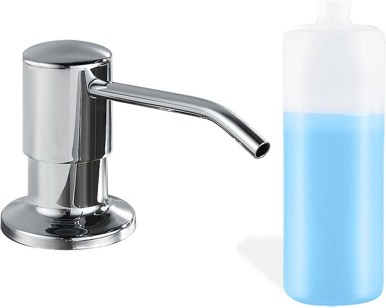 Dispenser para Embutir Detergente Inox Porta Sabonete Líquido Pia 350ml - Clink Imagem de Dispenser para Embutir Detergente Inox Porta Sabonete Líquido Pia 350ml