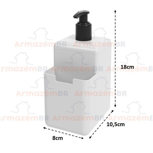 Imagem de Dispenser Porta Detergente Líquido Esponja Organizador Cozinha Single - 17008 Coza