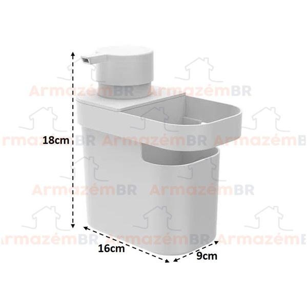 Imagem de Dispenser Porta Detergente Líquido Organizador Pia Esponja Cozinha - DT 550 Ou