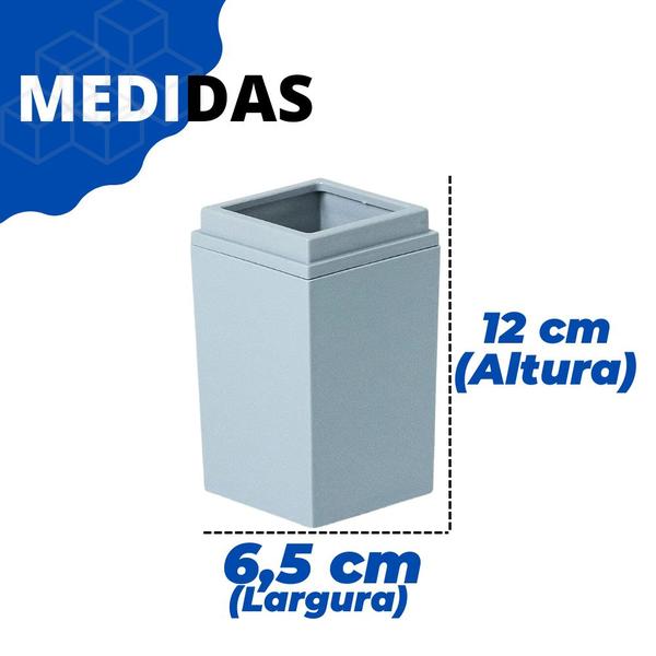 Dispenser Porta Escova De Dente Acrílico Quadratta Luxo Paramount Imagem de Dispenser Porta Escova De Dente Acrílico Quadratta Luxo Paramount