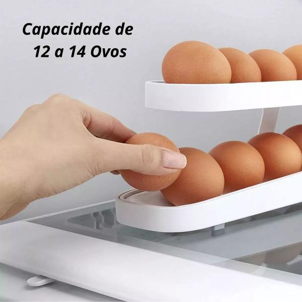 Imagem de Dispenser Porta Ovos Organizador Suporte de Geladeira