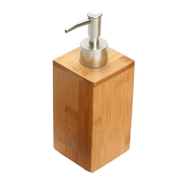 Dispenser Porta Sabonete Líquido Em Bambu De Luxo Banheiro Yoi Imagem de Dispenser Porta Sabonete Líquido Em Bambu De Luxo Banheiro Yoi