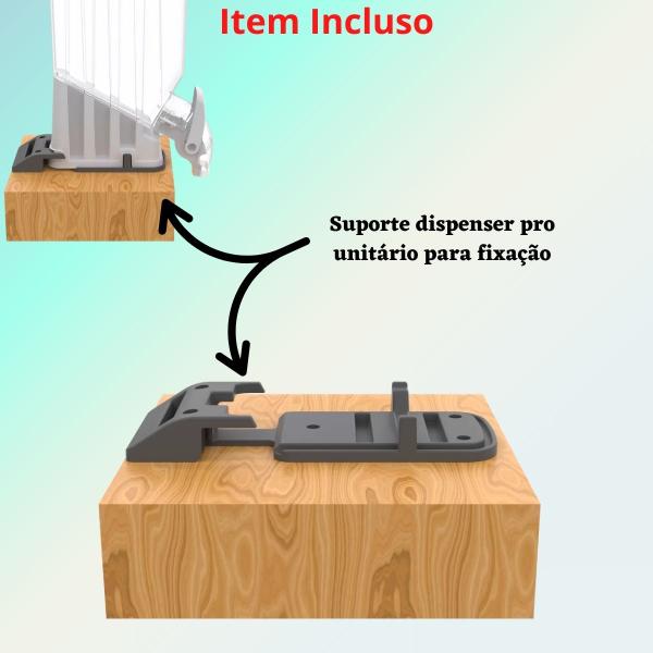 Dispenser Pro Armazenador De Ração Unitário 18l C/ Fixador - Plast Pet Imagem de Dispenser Pro Armazenador De Ração Unitário 18l C/ Fixador