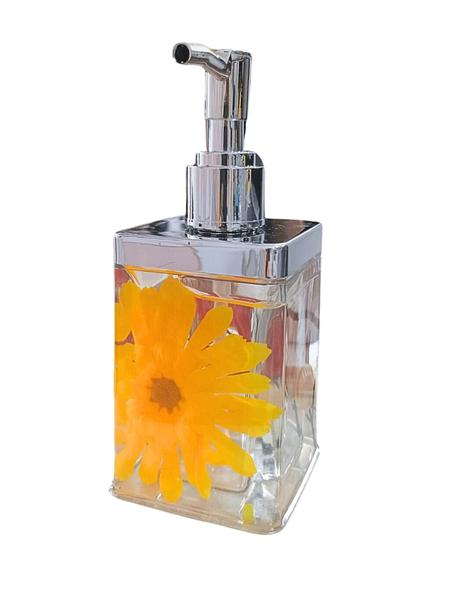 Imagem de Dispenser Saboneteira Floral Líquido Acrílico Para Banheiro