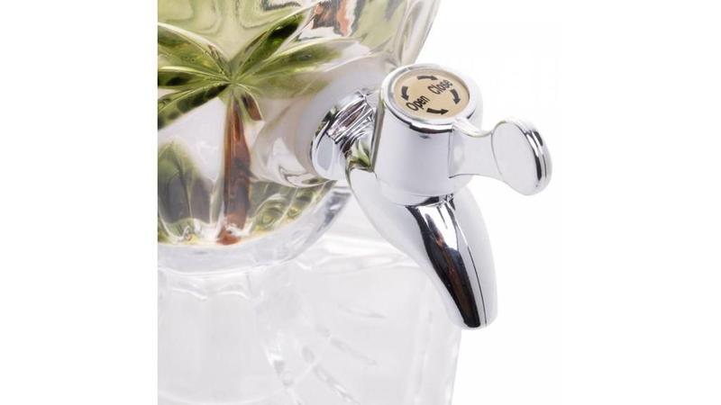 Dispenser Suqueira De Cristal 2 Litros Ecológico Com Pé E Tampa Decorada Palm Tree Handpaint Wolff Imagem de Dispenser Suqueira De Cristal 2 Litros Ecológico Com Pé E Tampa Decorada Palm Tree Handpaint Wolff