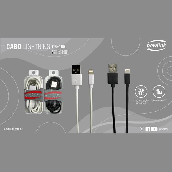 Imagem de Display 16 Cabos Carregador 1 Metro Lightning Newlink CB105