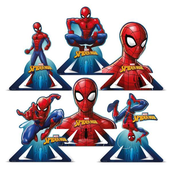 Imagem de Display de Mesa Homem Aranha Festa 6 Itens