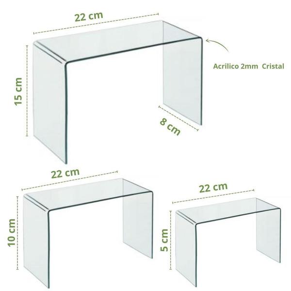 Imagem de Display Expositor Acrílico Calçados Sapatos Kit 10 Conjuntos