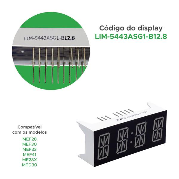 Imagem de Display Para Micro-ondas Mef28 Mef30 Mef33 Mef41 Me28x Mtd30