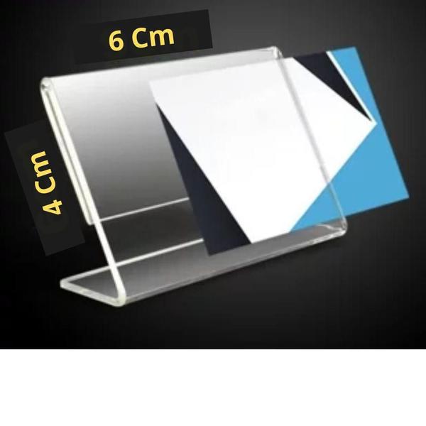 Imagem de Display Porta Preço Acrílico 6 X 4 Cm Kit Com 50 Unidades