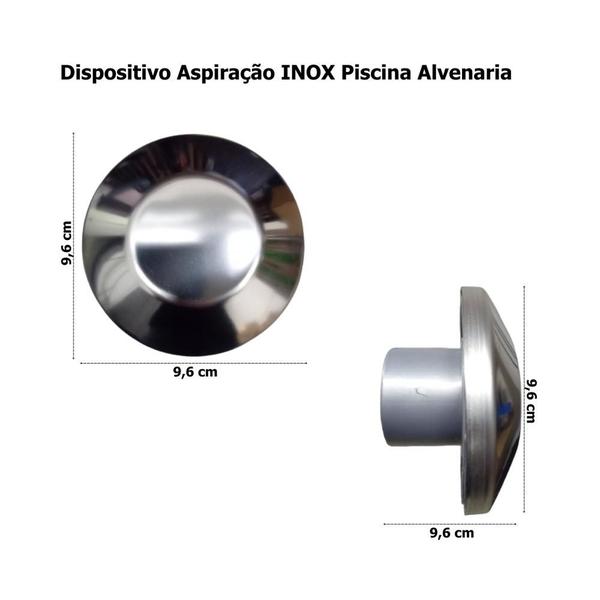 Imagem de Dispositivo Aspiração Inox Para Piscina Alvenaria