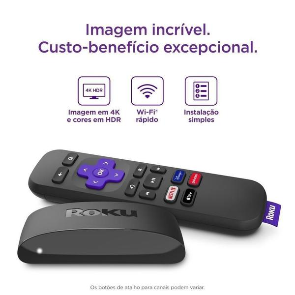 Imagem de Dispositivo de Streaming Player Roku Express, 4K, Conversor Smart TV, HDMI, com Controle Remoto - 3940BR2