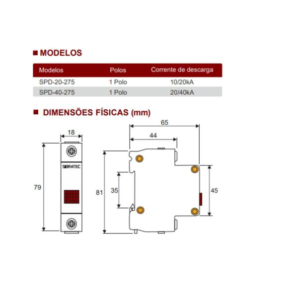 Imagem de Dispositivo De Surto 20ka 275v Classe 2 Monofásico Dps