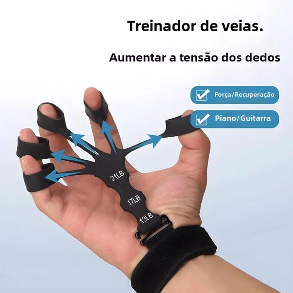 Imagem de Dispositivo De Tensão De Pulso Para Treinamento De Dedo De Silicone Com 5 Dedos, Corretor De Tiro,