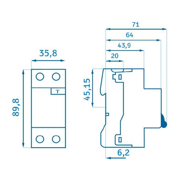 Imagem de Dispositivo Diferencial Residual DR Bipolar 63A - SIEMENS