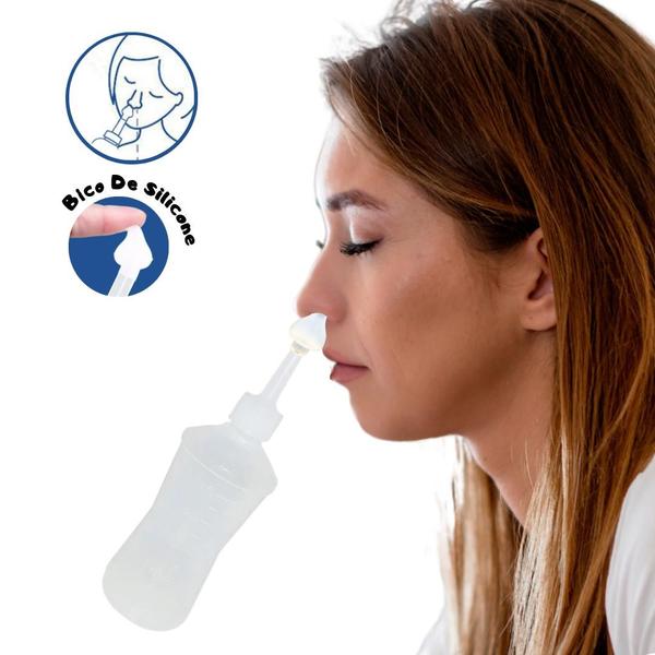 Imagem de Dispositivo Para Lavagem Nasal Com Bico de Silicone